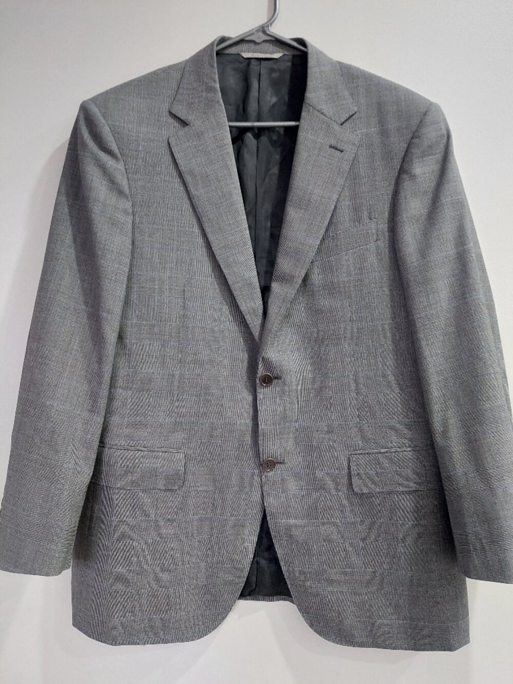 CANALI for Harry Rosen Made In Italy Wool Blazer Size 42R US Gray Checks